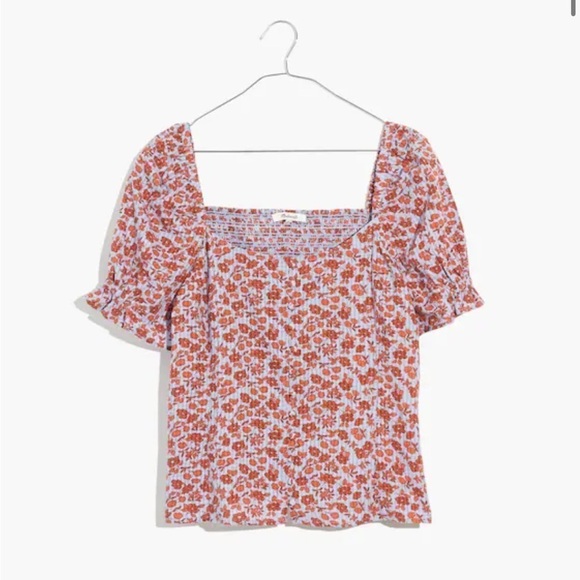 Madewell Tops - NWOT Madewell Button-Front Smocked-Back Top in Piccola Floral 8 Medium